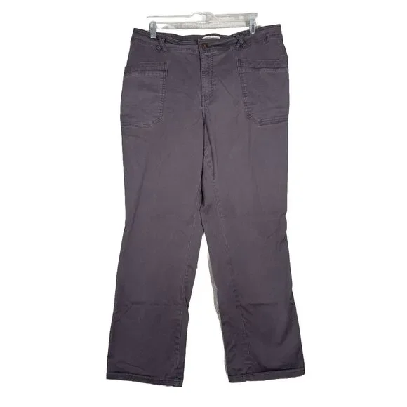Frye & Co Pants Womens 14 Gray Khaki Straight Streetwear Everyday Casual Neutral