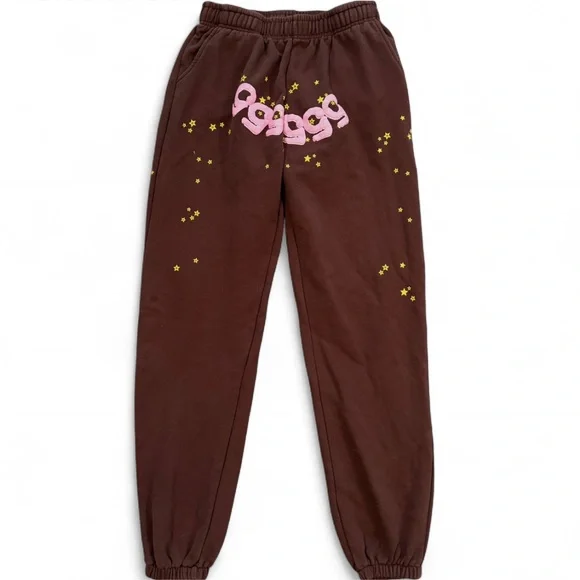 GRAIL Sp5der x Young Thug Sp5der Worldwide Angel Numbers Joggers XL Brown