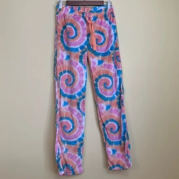 BlueStar Tie-dye Dreamsicle Comfy Drawstring Elastic Waist Loungewear Pants