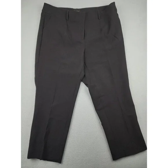 Talbots Southampton Pants Womens 18W Black Ponte Ankle Stretch Work Career