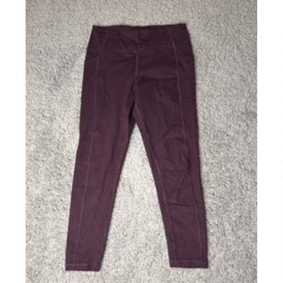 Victoria's Secret Essential Pocket Leggings Size Large Plum Purple Yoga