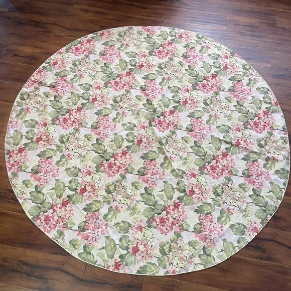 Hydrangea Floral Round Tablecloth 70