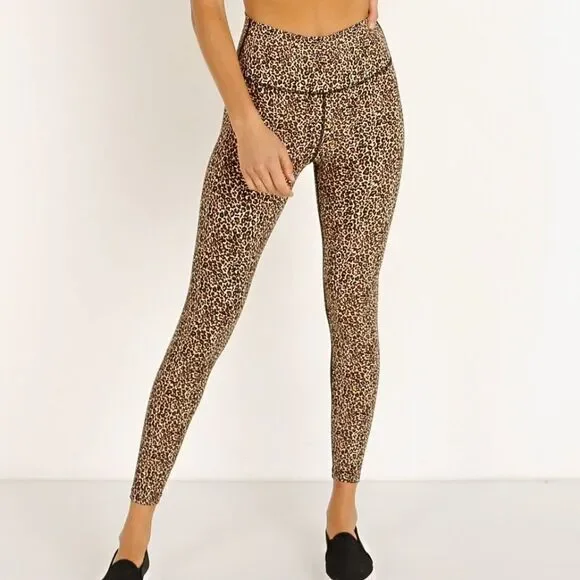 Varley Leopard High Waisted Leggings Athletic Activewear Animal Print Sz XS