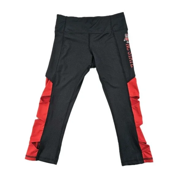Knights Apparel Rivalry Threads 91 NC State Wolfpack Slit Leggings Womens M 8/10