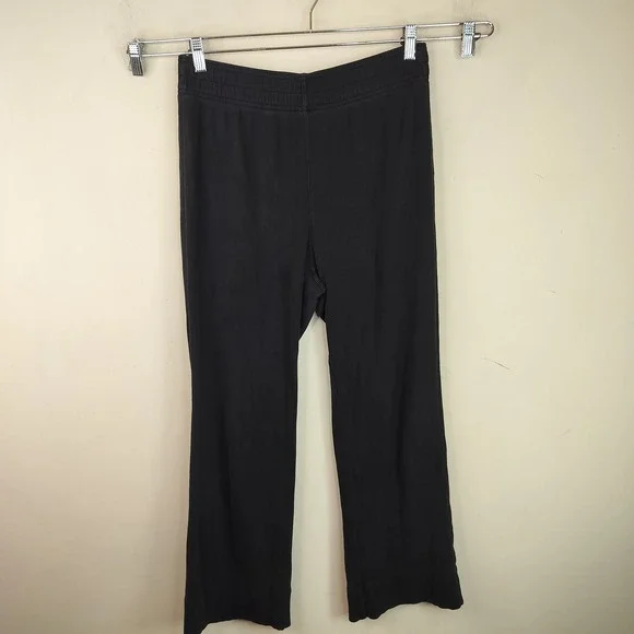 Everlane Ribbed Knit Pants Large Womens Organic Cotton Pull On Lounge Black