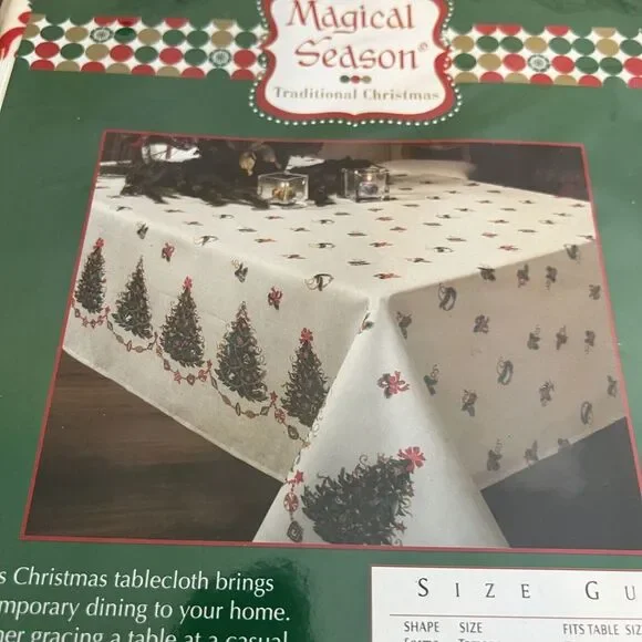 Vintage Magical Season Christmas Tablecloth 70