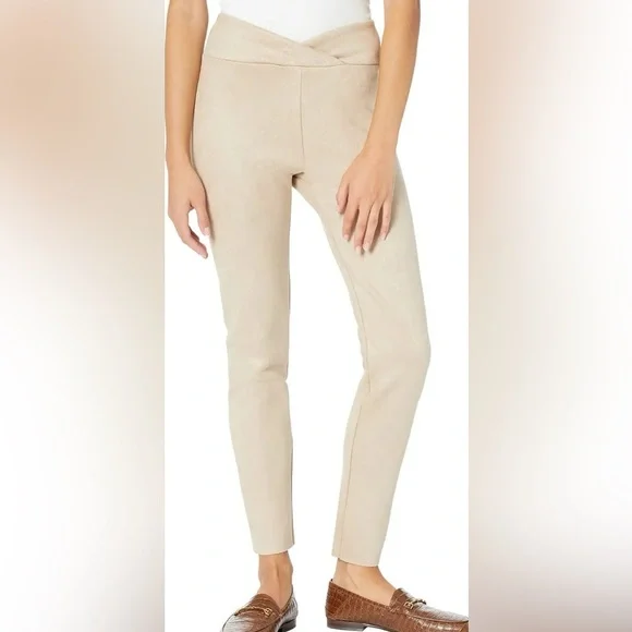 Splendid Faux Suede Ivory Cream Colored Leggings, size M
