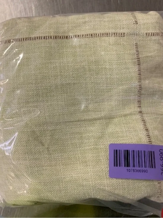 Farmhouse Linen Blend Light Green Tablecloth Rectangular 72x84”