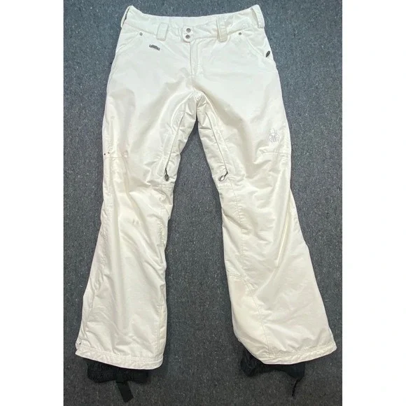 Spyder‎ Ski Pants 10 Ladies White Insulated Snowboard Winter Gorpcore