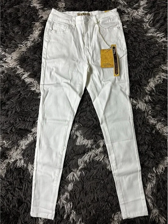 NWT Hybrid & Company Women's Hyper Stretch Skinny Pants White Size M