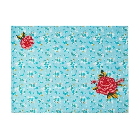 Pioneer Woman Sweet Rose Placemat 1-pc Farmhouse Country Reversible Cotton Gift