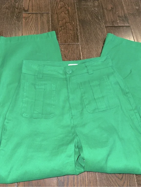 Nicole Miller Kelly Green High-Rise Pants size 6
