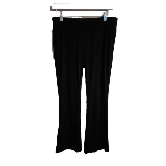 Chico's‎ Black Flared High Rise Pull On Casual Trouser Pants Womans Size 0/4