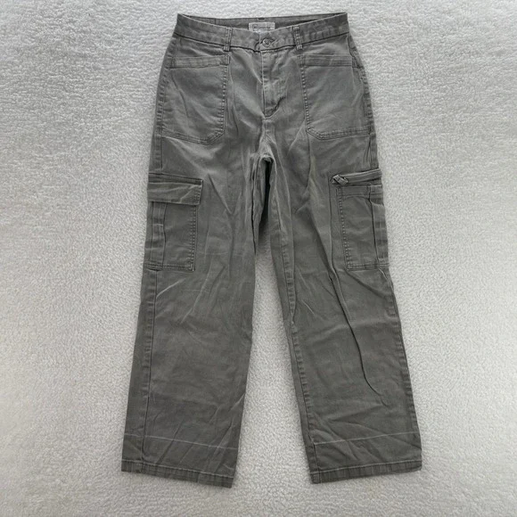 RE Generation Cargo Pants Womens 9 Olive High Rise Straight Gorpcore Granola