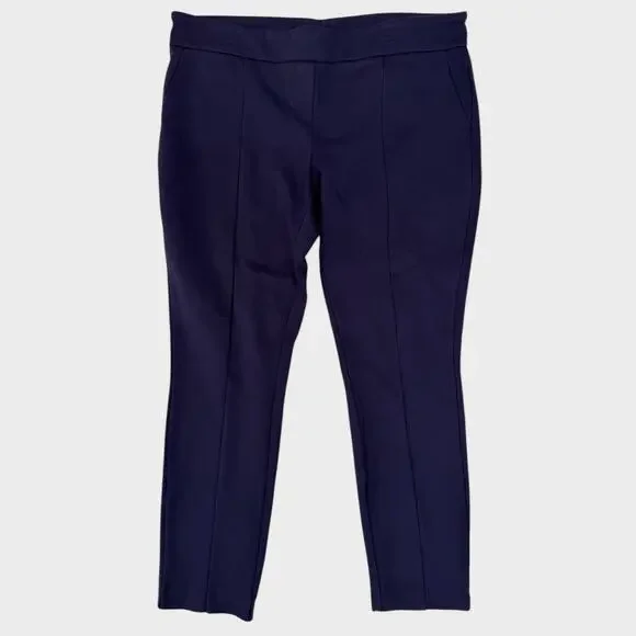 Hilary Radley Navy Blue Womens Pull On Ponte Pants XL Rayon Nylon Spandex