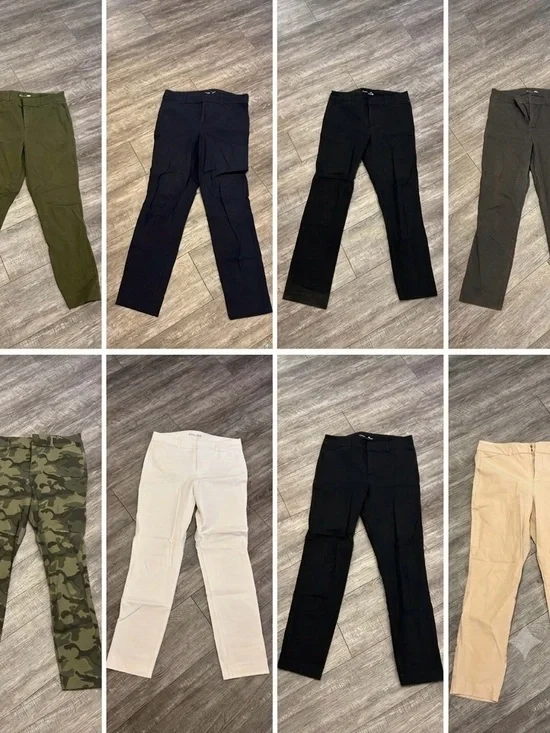 LOT of 8 Old Navy Pixie Skinny Ankle Pants BUNDLE - Size 10