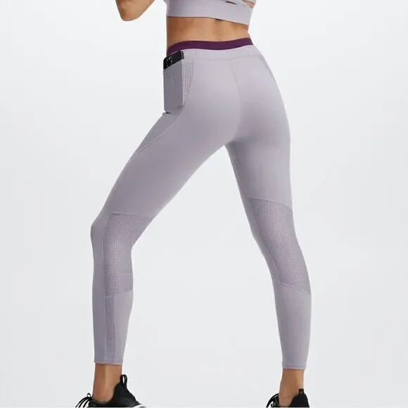 Spin Motion 365 made by Fabletics gray violet 7/8 leggings size L