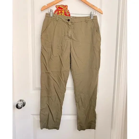 Etro Milano Green Taupe Casual Pants Size 40 Summer Spring‎ Lightweight