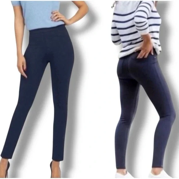 Spanx The Perfect Pant Ankle 4-Pocket High Waisted Leggings Navy S Small 20202Q‎