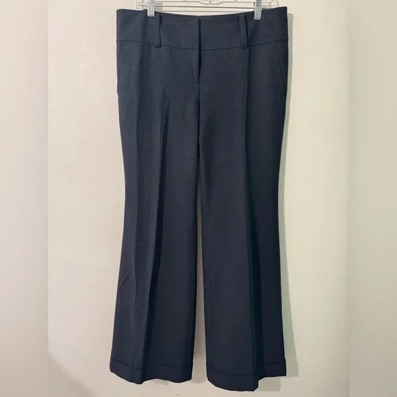 Ann Taylor Lindsay Black Wide Leg Pants size 10 trousers
