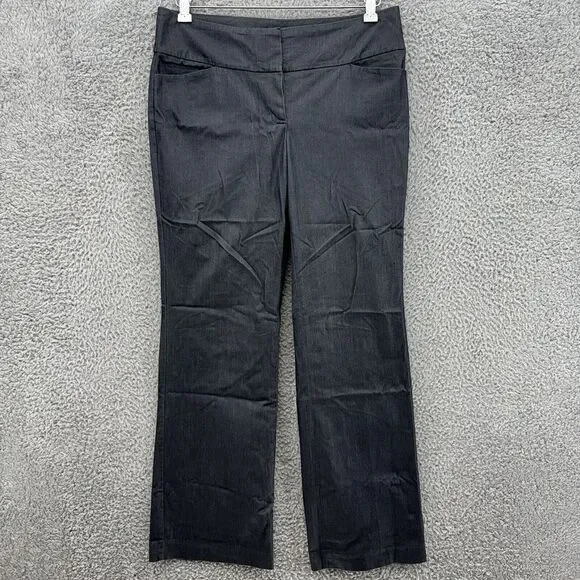 EXPRESS Design Studio Editor‎ Charcoal Gray Dress Pants Slacks Wide Leg Size 4