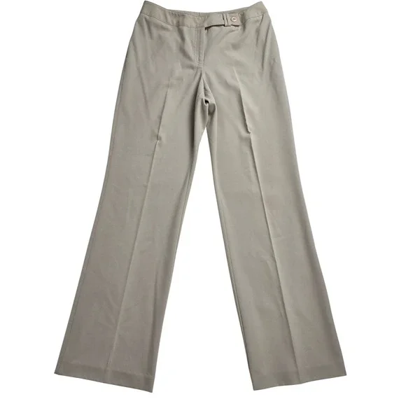 Worthington Stretch Dress Pants Womens 10T Tall Beige Tan Straight‎ Leg Trousers