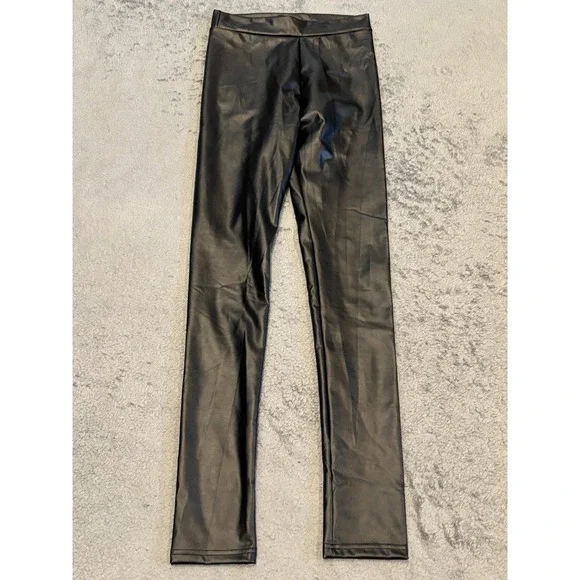 Lulus Faux Leather Pants Womens Small Black Vegan Skinny Stretch Club Casual