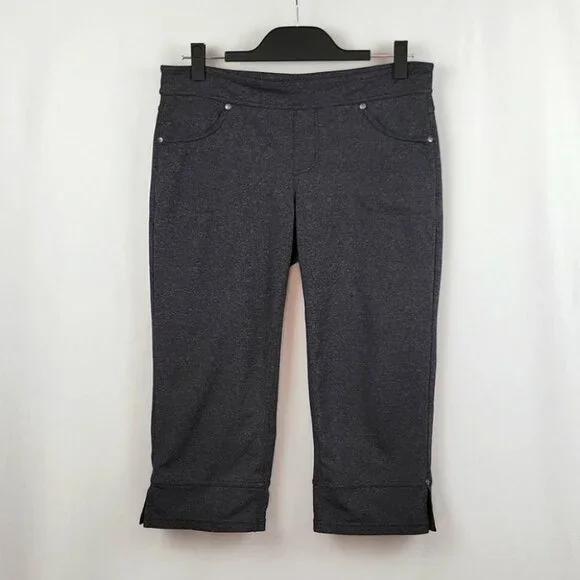 Athleta Straight Leg Crop Leggings Gray Size Medium