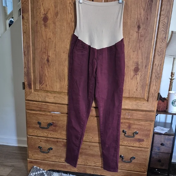 Indigo Blue Brand Purple Maternity Pants Jeans M
