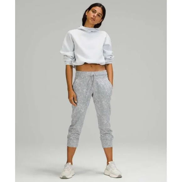 Lululemon‎ Ready to Rulu Jogger Crop Speckle Spritz Jacquard Rhino Grey Silver