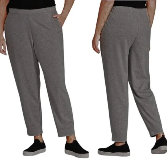 NWT PROLOGUE Hematite Gray Mid-Rise Stretch Pull-On Jogger Pants Size XXL