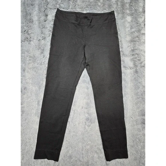 NIC+ZOE Womens Black Pull On Leggings Wide Waistband Comfort Knit Pants Size L
