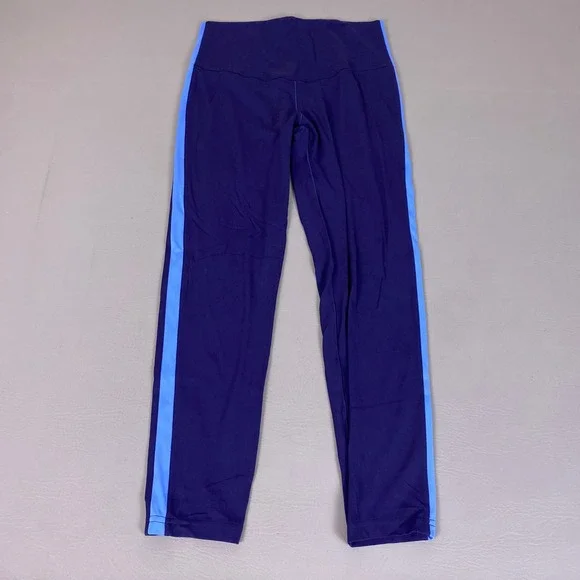 OFFLINE by Aerie Real Me Xtra 7/8 High Rise Leggings Women's L‎ Navy Blue Stripe