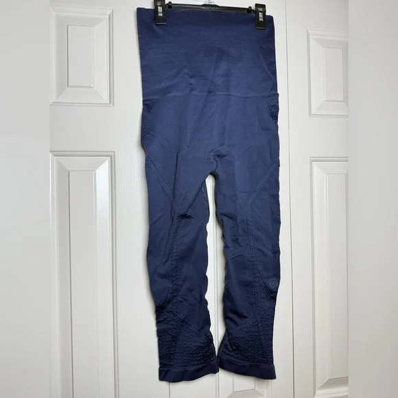 Belly Bandit Mother Tucker Leggings Navy Blue Capri‎ Postpartum Shaping Size S