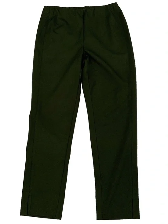 J. Jill Ponte Slim Leg Elastic Waist Pull On Pants Olive Green Sz M Stretch New