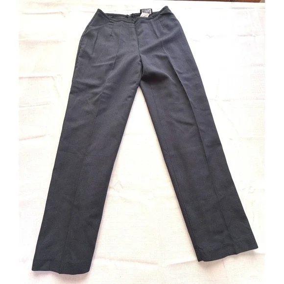 City Triangles Vintage 90s Blue Plaid High Waisted Straight Leg Pants‎ Size 9