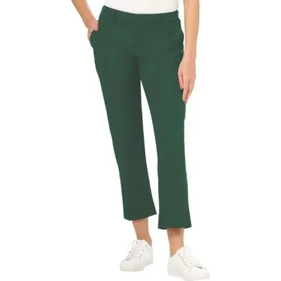 NEW Kirkland Signature Traveler Pants Women's 12 Green Pull-On Stretch M0020