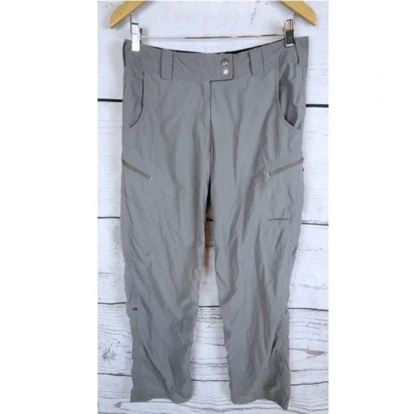 ExOfficio Convertible Pants Women's Size 4 Gray Travel‎ Cropped Nylon