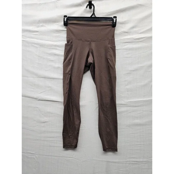 Member's Mark Womens High Rise Leggings Brown Nylon Blend Workout Size Medium