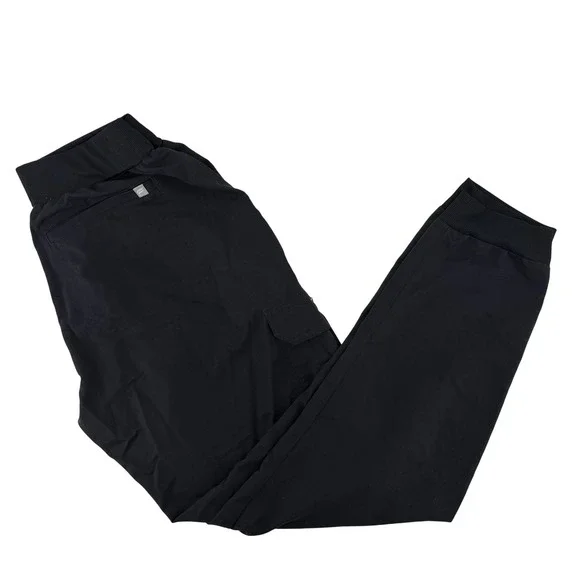 Fabletics Cargo Joggers Women M Black Multi-Pocket Utility Drawstring Athleisure