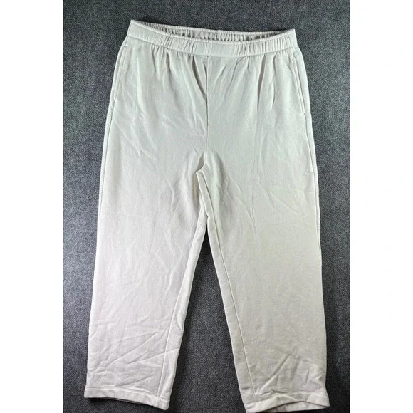 Lululemon Softstreme Straight-Leg Crop Pants Womens 10 Bone Cream High-Rise Yoga