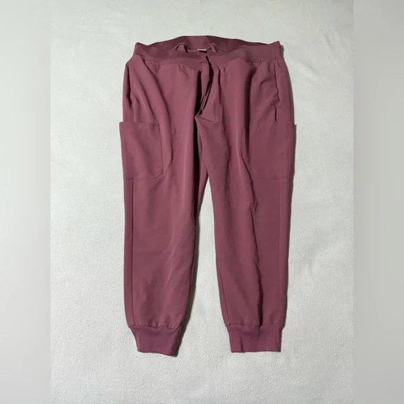 Mandala Women's Petite‎ 2XL Scrub Jogger Pants Pink
