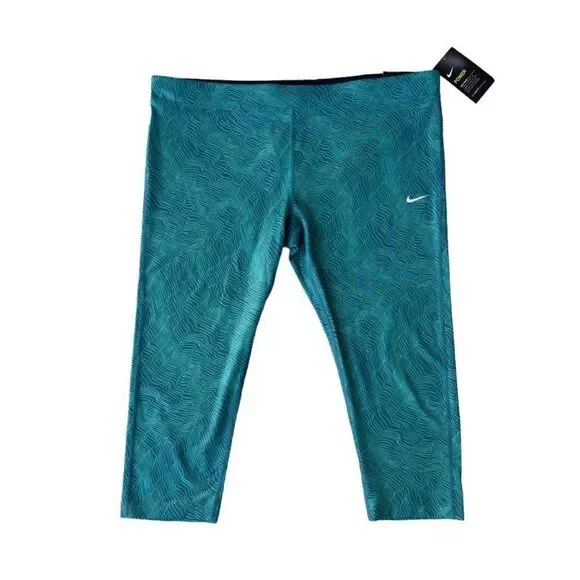 Nike Essential Dri-Fit Tight Crop‎ Running Leggings 848586-346 Women's 2X