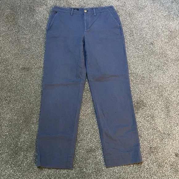 Brooks Brothers Women's Chino Pants‎ Size 8 Trousers Blue Cotton Blend Preppy
