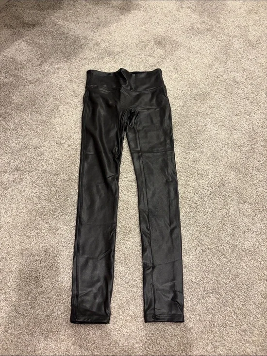Spanx Black Faux Leather Leggings