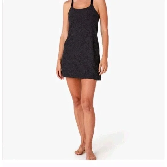Beyond Yoga Dress XL Move It Skort Racerback Athletic Space Dye‎ Black Stretch