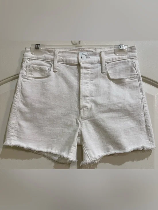 MOTHER The Proper White High Waist Denim Shorts Size 26