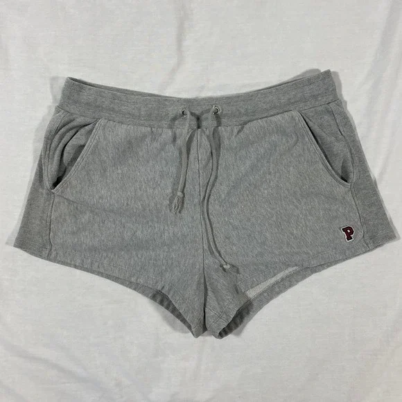 PINK Victoria's Secret grey comfy shorts size large y2k comfy preppy sporty