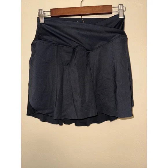 New Halara Black Crossover V-Waist Athletic Skort Tennis Skirt Built-in Shorts M