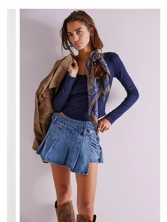 Free People - We The Free  Stephie Denim Skort